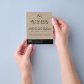 Rustic Kraft Custom Business Logo & Social Media Flyer (Hand)