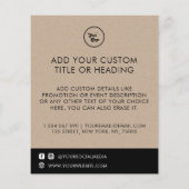 Rustic Kraft Custom Business Logo & Social Media Flyer (Achterkant)