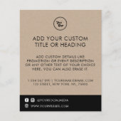Rustic Kraft Custom Business Logo & Social Media Flyer (Voorkant)