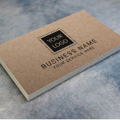 Rustic Kraft Custom Logo minimalist Visitekaartje