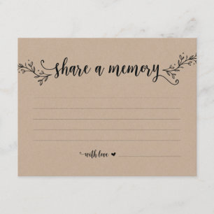 Rustic Kraft Deel een geheugenkaart Kaart