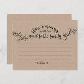 Rustic Kraft Deel een geheugenkaart Kaart (Voorkant / Achterkant)