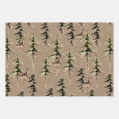 Rustic Kraft Deer in een bos Inpakpapier Vel (Voorkant 3)