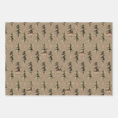 Rustic Kraft Deer in een bos Inpakpapier Vel (Voorkant)
