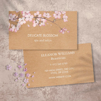 Rustic Kraft Delicate Blossom Visitekaartje