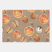 Rustic Kraft Dried Oranje Slicks Spices & kruidnag Inpakpapier Vel (Voorkant 3)