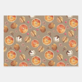 Rustic Kraft Dried Oranje Slicks Spices & kruidnag Inpakpapier Vel (Voorkant)