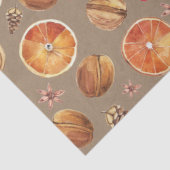 Rustic Kraft Dried Oranje Slicks Spices & kruidnag Tissuepapier (Detail)