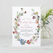 Rustic Kraft Dutch Floral Wreath Vrijgezellenfeest Kaart (Staand voorkant)
