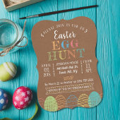 Rustic Kraft Easter Egg Hunt Kaart
