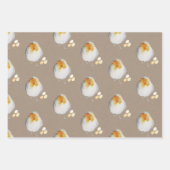 Rustic Kraft Easter kippen die paaseieren verberge Inpakpapier Vel (Voorkant)