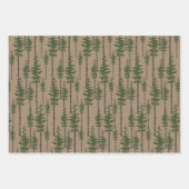 Rustic Kraft Eastern Pine Green Woodland Inpakpapier Vel (Voorkant 2)