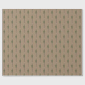Rustic Kraft Eastern Pine Trees Cadeaupapier (Vlak)