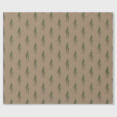 Rustic Kraft Eastern Pine Woodland Cadeaupapier (Vlak)