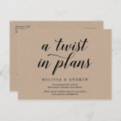 Rustic Kraft, een draai in Plans, nodigt uit tot u Briefkaart (Voorkant / Achterkant)