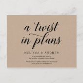 Rustic Kraft, een draai in Plans, nodigt uit tot u Briefkaart (Voorkant)