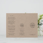 Rustic Kraft Eenvoudige Logo Drie-voudige Brochure (Staand voorkant)