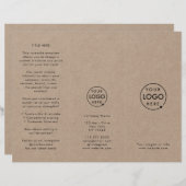 Rustic Kraft Eenvoudige Logo Drie-voudige Brochure (Voorkant / Achterkant)