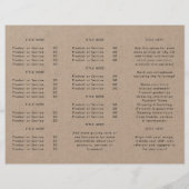 Rustic Kraft Eenvoudige Logo Drievoudige Brochure (Achterkant)