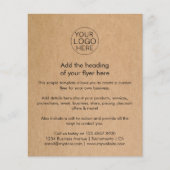 Rustic Kraft | Eenvoudige zakelijke Logo Flyer (Voorkant)