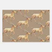 Rustic Kraft Elegant Gold Reindeer Stag Inpakpapier Vel (Voorkant)