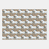 Rustic Kraft Elegant Snowy White Horse Inpakpapier Vel (Voorkant 3)