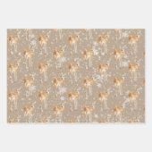 Rustic Kraft Elegant Snowy Winter Animals 2 Inpakpapier Vel (Voorkant 3)