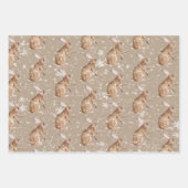 Rustic Kraft Elegant Snowy Winter Animals 2 Inpakpapier Vel (Voorkant 2)