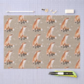 Rustic Kraft Elegant Snowy Winter Animals Red Fox Tissuepapier (Craft)