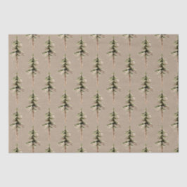 Rustic Kraft Elegant Woodland Forest Pine Tree Tissuepapier