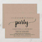 Rustic Kraft Elopement na de bruiloft Kaart (Voorkant / Achterkant)