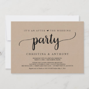 Rustic Kraft Elopement na de bruiloft Kaart