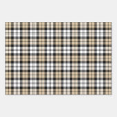 Rustic Kraft en Black Watch Pset Merry Kerstmis Inpakpapier Vel (Voorkant)