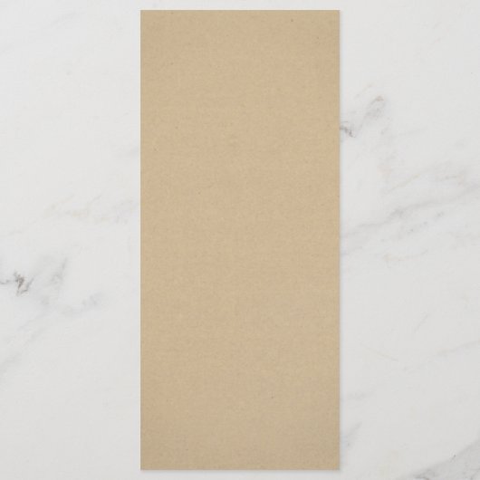 Rustic Kraft en Lace Wedding Dinner Menu (Achterkant)