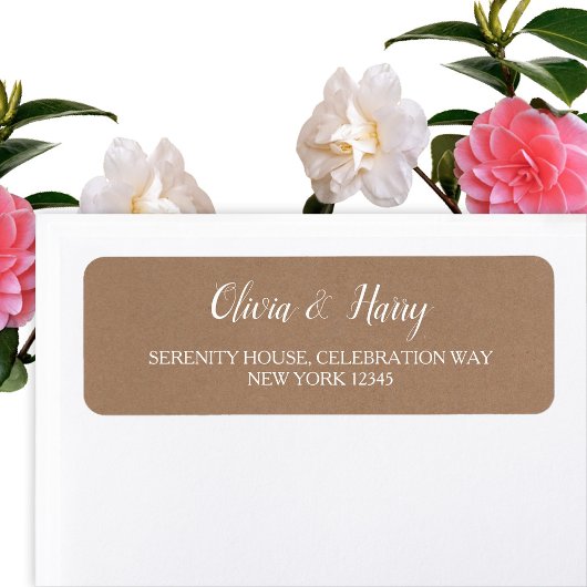 Rustic Kraft | Etiketten voor weduwenretouradresse