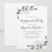 Rustic Kraft Eucalyptus Engagement Party Kaart (Voorkant / Achterkant)