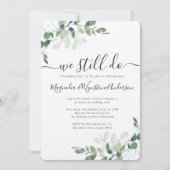 Rustic Kraft Eucalyptus Vow Renewal Kaart (Voorkant)