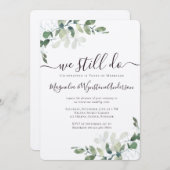 Rustic Kraft Eucalyptus Vow Renewal Kaart (Voorkant / Achterkant)