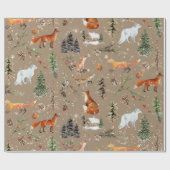 Rustic Kraft Everything Woodland & Arctic Fox Cadeaupapier (Vlak)