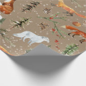 Rustic Kraft Everything Woodland & Arctic Fox Cadeaupapier (Hoek)