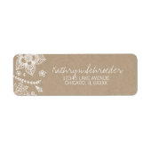 Rustic Kraft Floral Easter Adres Label (Voorkant)