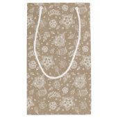 Rustic Kraft Floral Easter Gift Bag Klein Cadeauzakje (Achterkant)