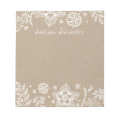 Rustic Kraft Floral Easter Notitieblok (Voorkant)