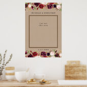 Rustic Kraft Floral Foto Prop Selfie Lijst Poster (Keuken)