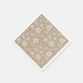 Rustic Kraft Floral paaspapier servkin Servet (Hoek)