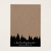 Rustic Kraft Forest Handmade Earring Display Visitekaartje (Achterkant)