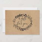 Rustic Kraft Garland Gift Certificate Loyalty Card (Voorkant)