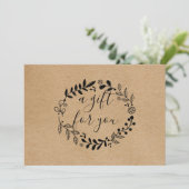Rustic Kraft Garland Gift Certificate Loyalty Card (Staand voorkant)