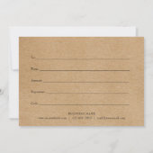 Rustic Kraft Garland Gift Certificate Loyalty Card (Achterkant)