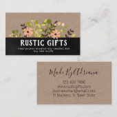 Rustic Kraft-gecentreerde kaars- en sojaswaxsmelt Visitekaartje (Voorkant / Achterkant)